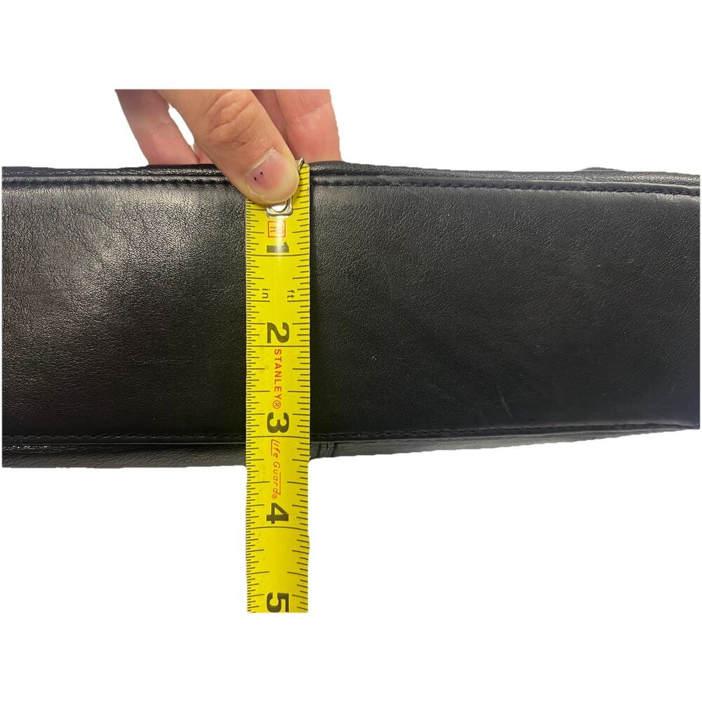 Vintage Genuine Leather Crossbody Purse By Etienne Aigner Black Classic Handbag - Picture 10 of 10